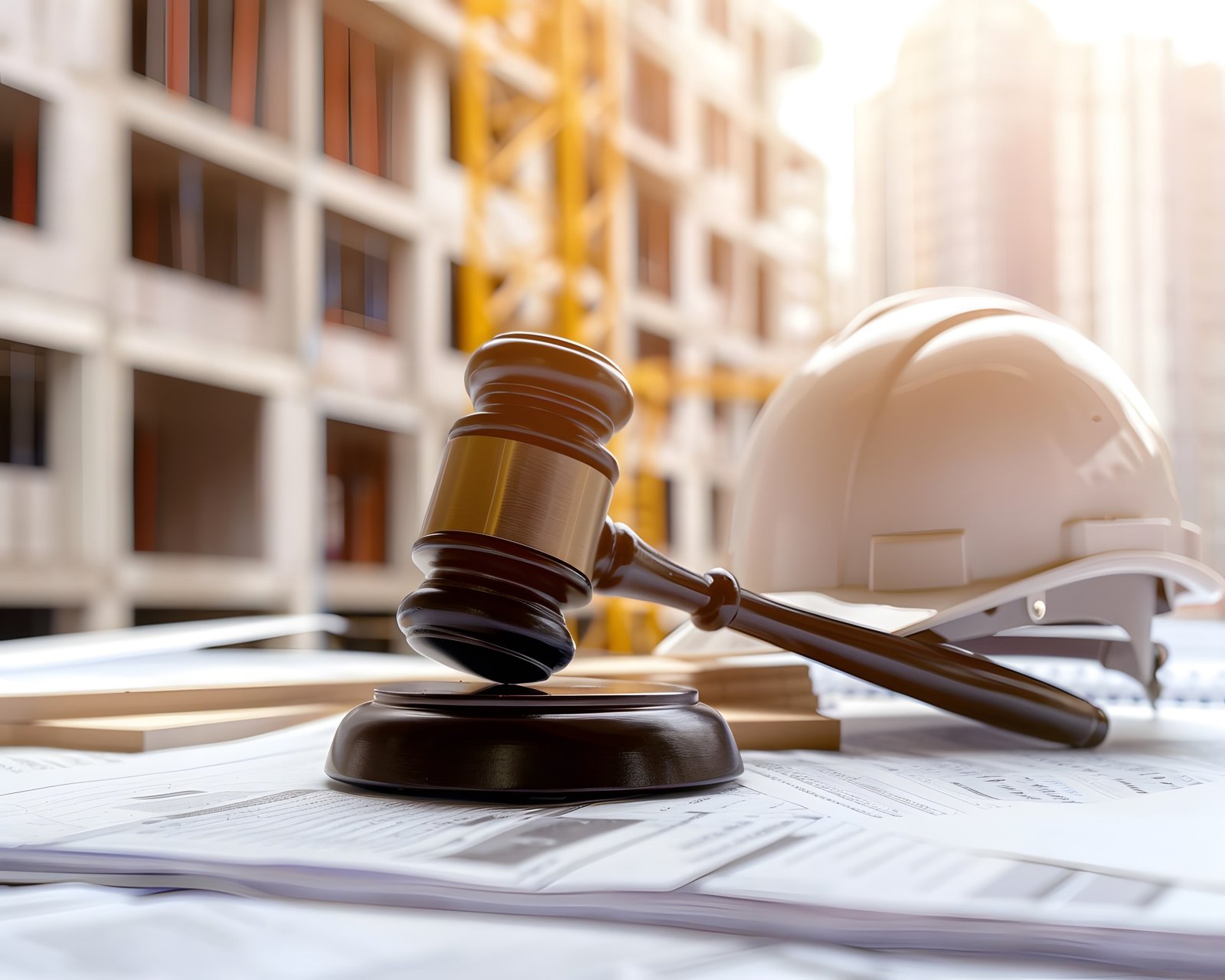Property owner reviewing a building violation notice with an attorney