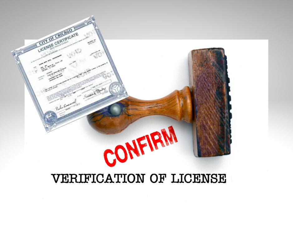 Business owner reviewing City of Chicago business license paperwork